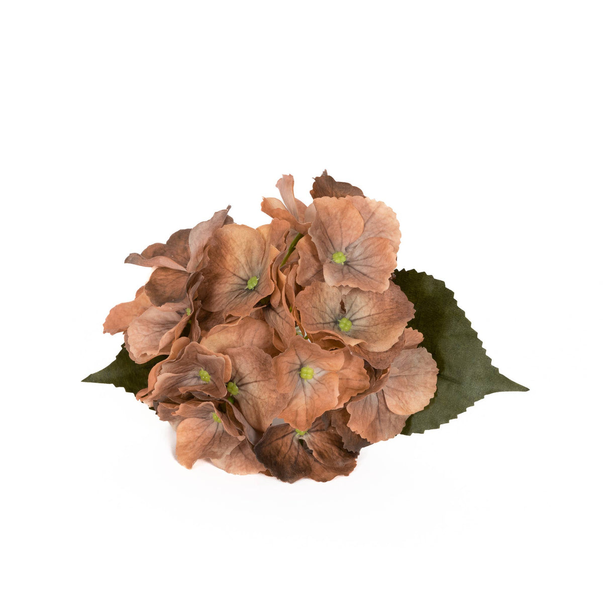 Gold Honey Real Touch hydrangea bloom showing layered warm gold and earthy-toned petals