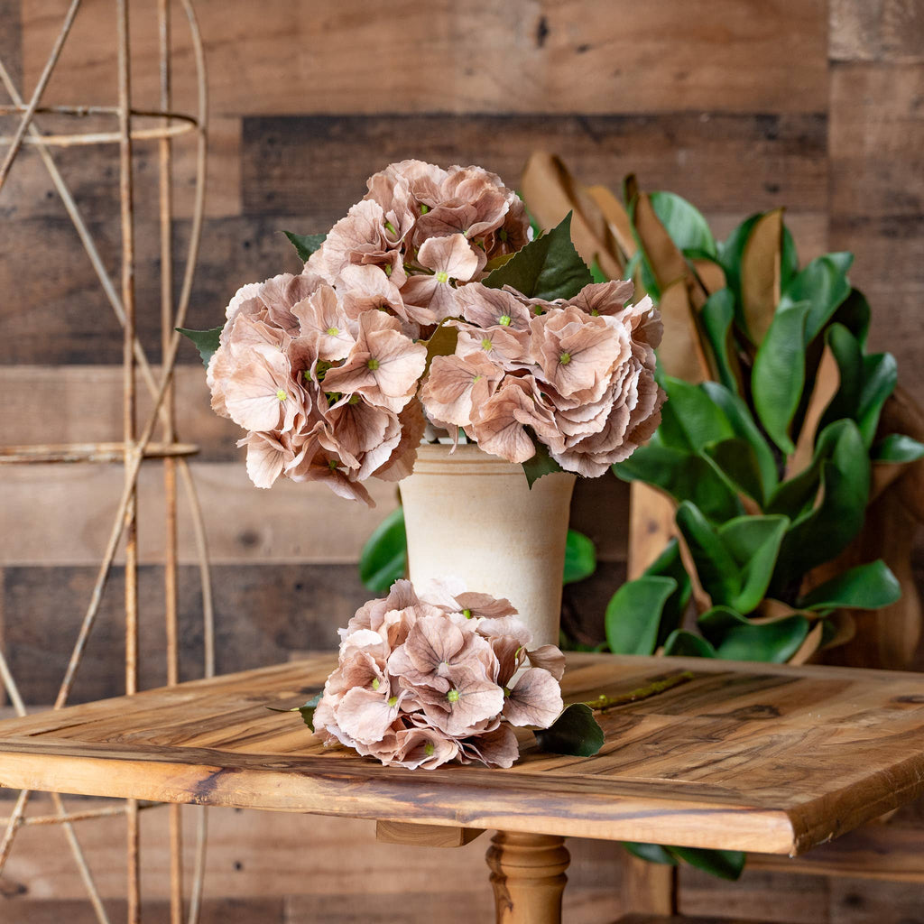 Real Touch Hydrangea Stem - 14" - Dune