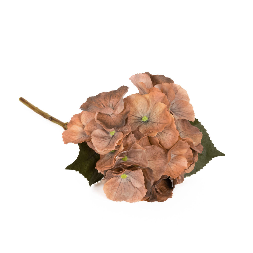 Gold Honey Real Touch hydrangea bloom showing layered warm gold and earthy-toned petals