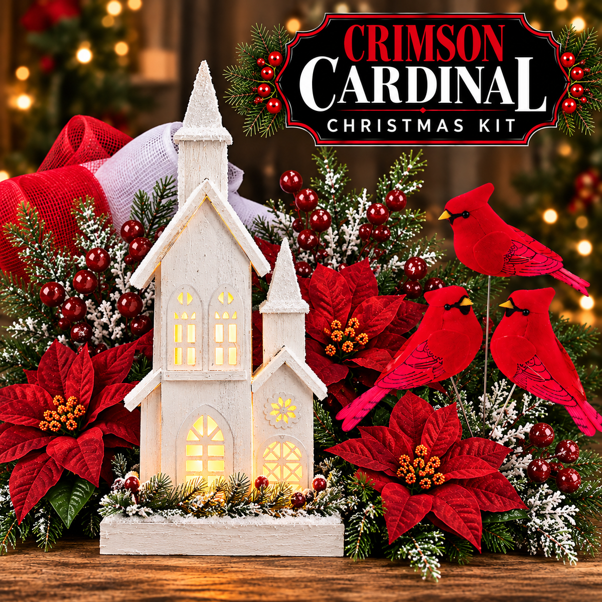 CRIMSON CARDINAL CHRISTMAS KIT - White Chapel