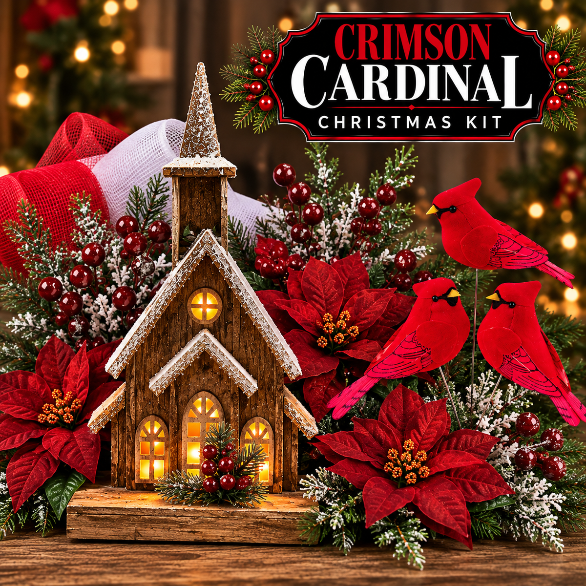 CRIMSON CARDINAL CHRISTMAS KIT - Natural Chapel