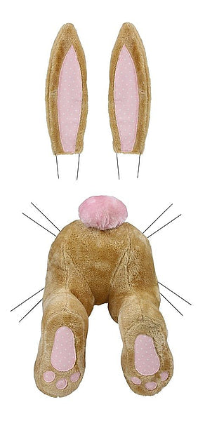 Bunny Wreath Decor Kit - 3 Piece - 25" - Tan / Light Pink / White
