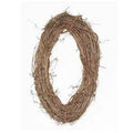 Natural brown 18 inch oval grapevine wreath base with woven vine construction