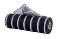 10" Vertical Wide Stripe Mesh - Black / White - 10 YDS