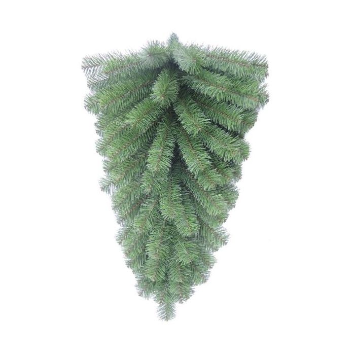 32" Green Canadian evergreen teardrop with layered branches and a tapered hanging silhouette