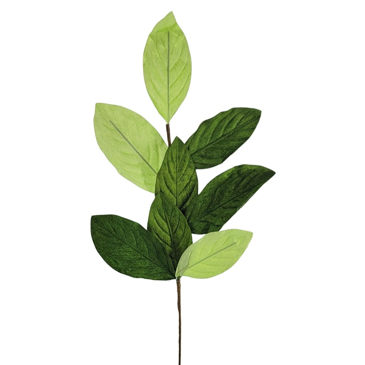 22 inch velvet magnolia leaf spray with mixed light and dark green foliage
