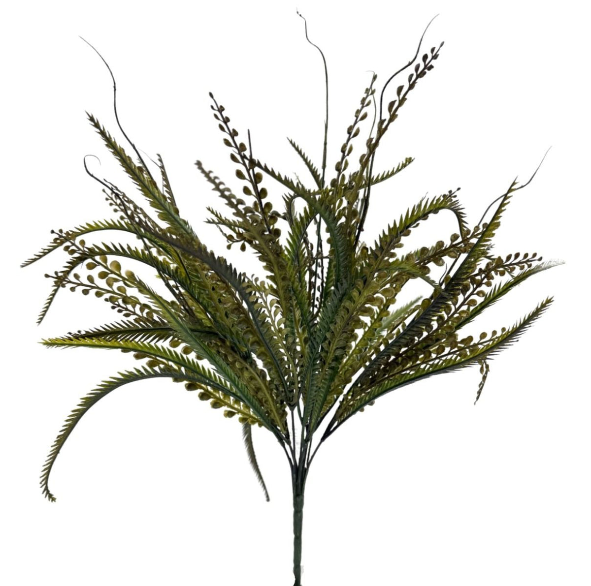 Plastic Bead Grass Mix - 9 Stem / 18" - Green