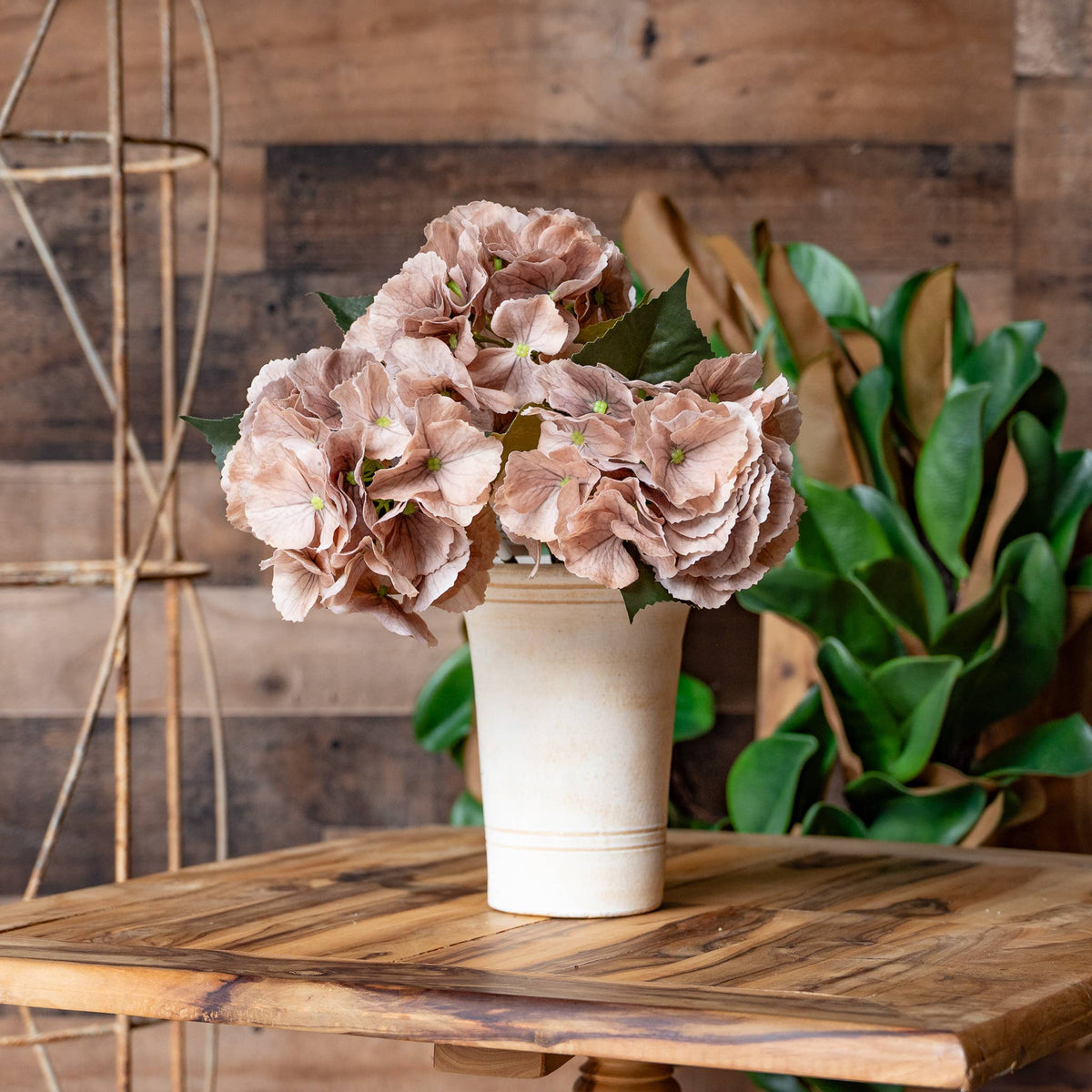 Real Touch Hydrangea Stem - 14" - Dune