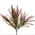 Large brown and green artificial bead grass greenery bush with 49 branching leaves