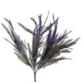 Large purple and green artificial bead grass greenery bush with 49 branching leaves